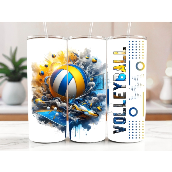 20 oz Tasse mit Volleyball Motiv 1